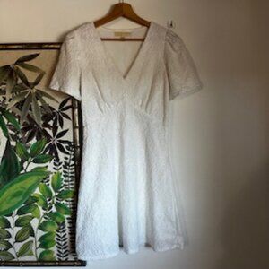 MICHAEL KORS White Lace Dress Side Zipper Women's XS